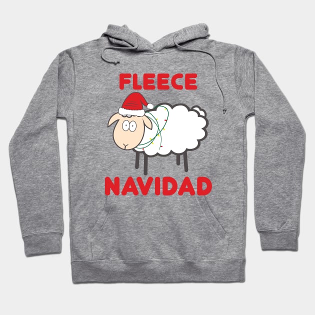 Fleece Navidad - Christmas Shirt Hoodie by ericb